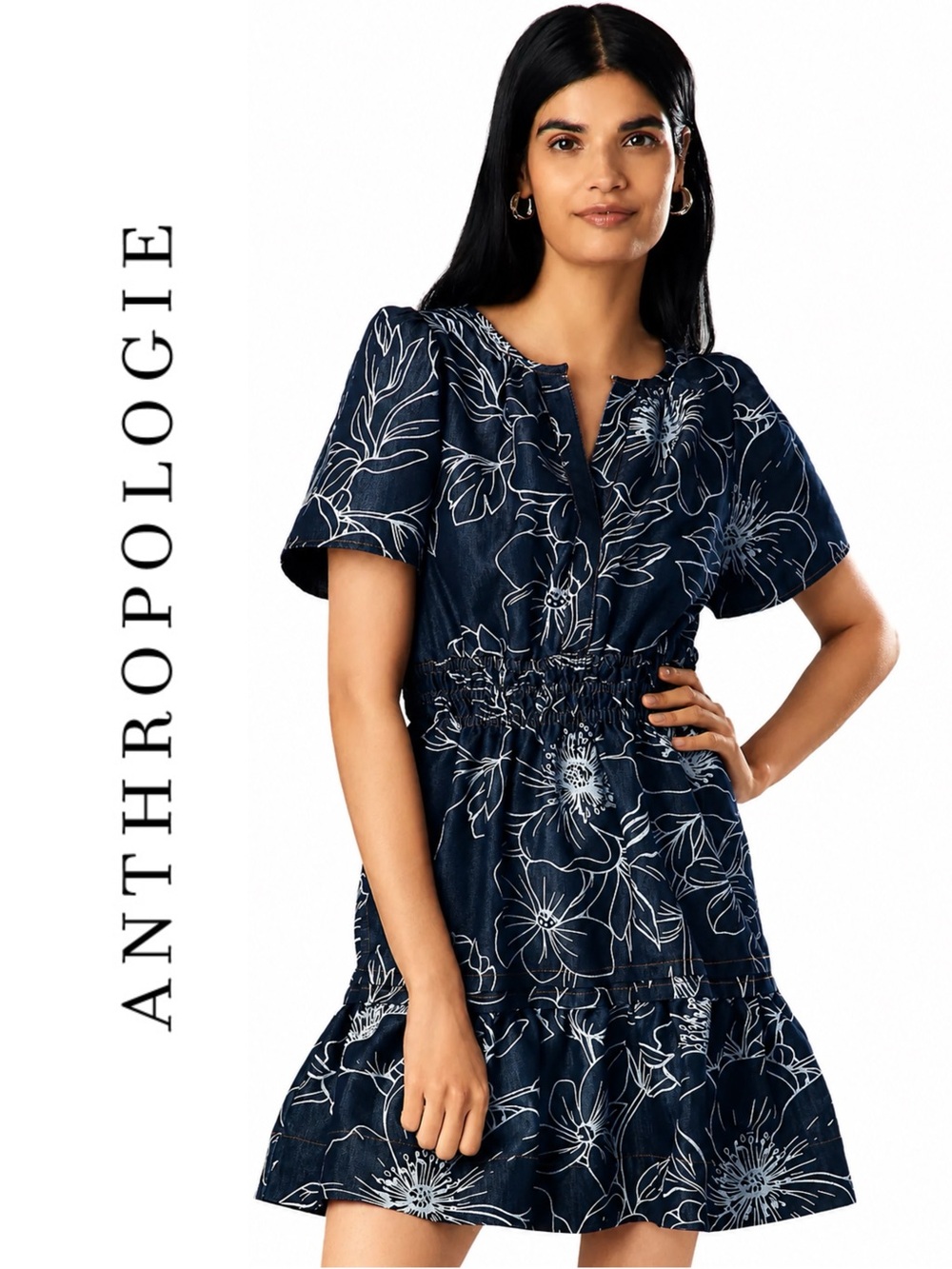 Anthropologie Somerset Denim Mini Dress